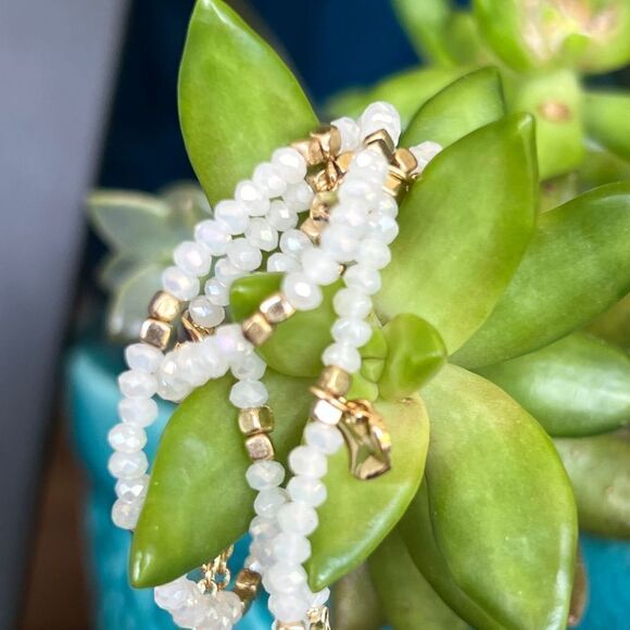 Gold Pearl Layered Laura Ashley Necklace  $16 or bundle 3 for $25 - Picture 3 of 8